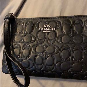 Black Coach wristlet